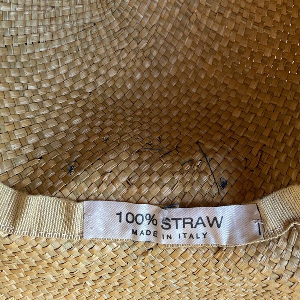 Straw Hat with Navy Ribbon - Picture 5 of 5